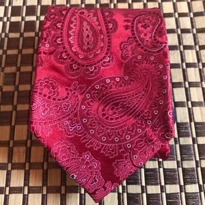Tommy Hilfiger red paisley tie